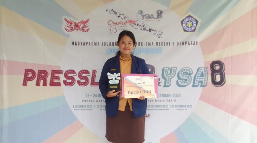  Melalui Lomba Esai, Luh Wulan Tambah Pengalaman dan Prestasi